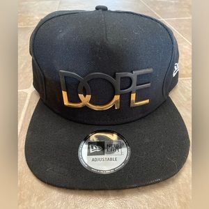 Black Gold New Era DOPE hat